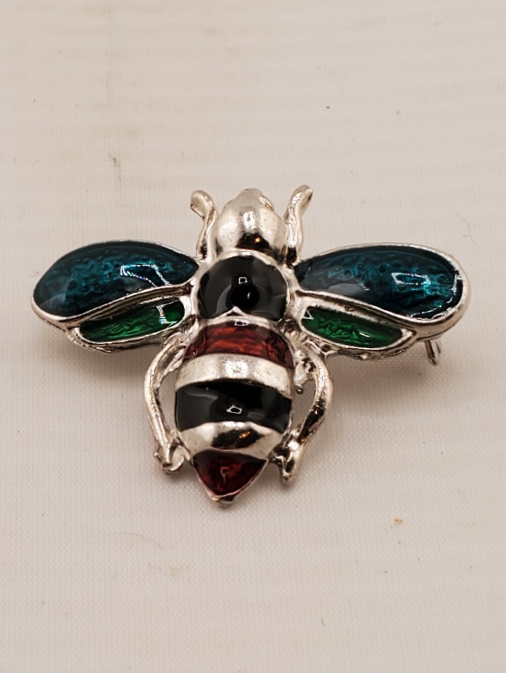 Enameled Bumblebee Bug Brooch